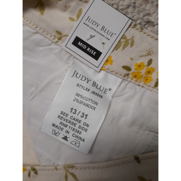 NWT Judy Blue Golden Meadow Floral Cottagecore Mid-Rise Skinny Fit 13/31 - Picture 9 of 9
